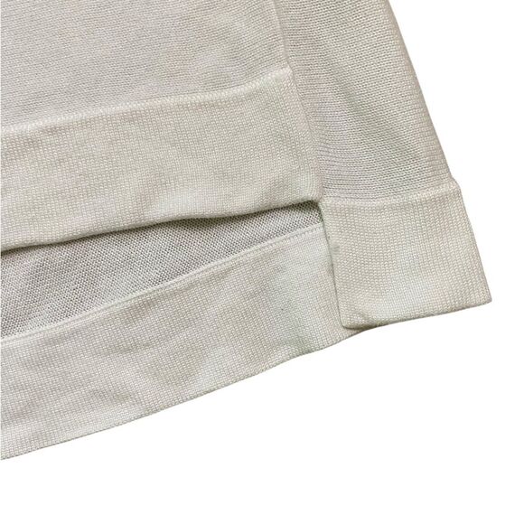 Eileen Fisher Cream Tencel Lyocell and Silk Blend Crewneck Short Sleeve Sweater - Picture 2 of 8